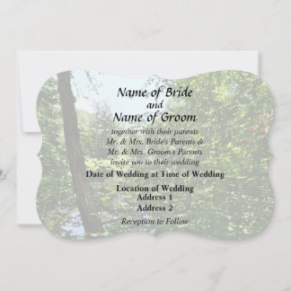 Park With Bridge in Distance Wedding Products Invitation
