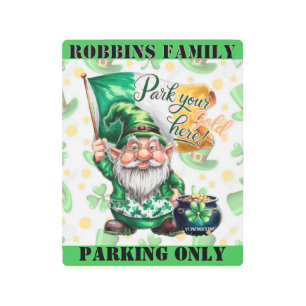 Park your Gold here! Metal Print