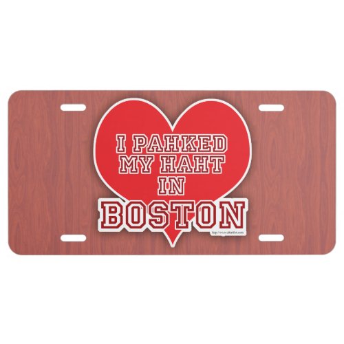 Park Your Heart in Boston License Plate