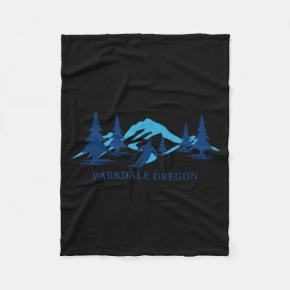 Parkdale oregon ski resort skiing skier fleece blanket