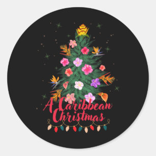 Parke Journals Uni-adult Black Caribbean Christmas Classic Round Sticker