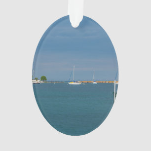 Parked At Mackinac Harbor Ornament