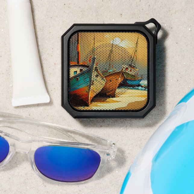 Parked Boats in Sunset Fine Art Bluetooth Speaker (Insitu(Beach))