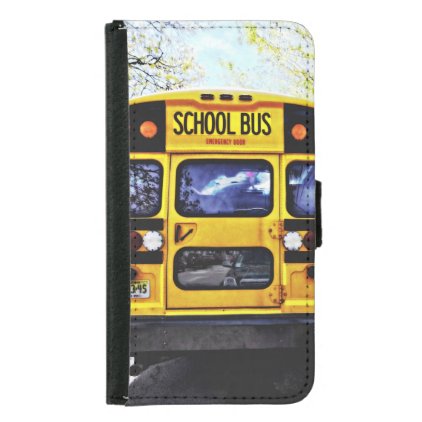 Parked School Buses in Spring Samsung Galaxy S5 Wallet Case