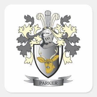Parker Coat of Arms Square Sticker