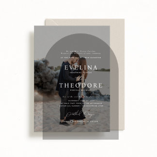 Parker Formal Arch Shaped Wedding Invitation