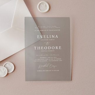 Parker Formal Dark Tinted Wedding Invitation
