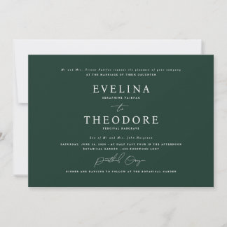 Parker Formal Landsape Wedding Invitation