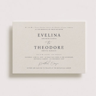 Parker Formal Landsape Wedding Invitation
