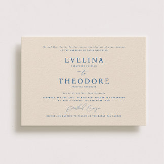 Parker Formal Landsape Wedding Invitation