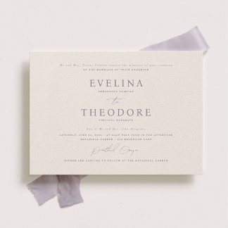 Parker Formal Landsape Wedding Invitation