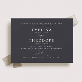 Parker Formal Landsape Wedding Invitation