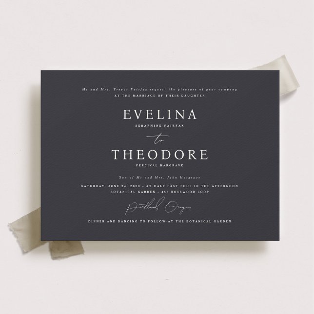 Parker Formal Landsape Wedding Invitation (Creator Uploaded)