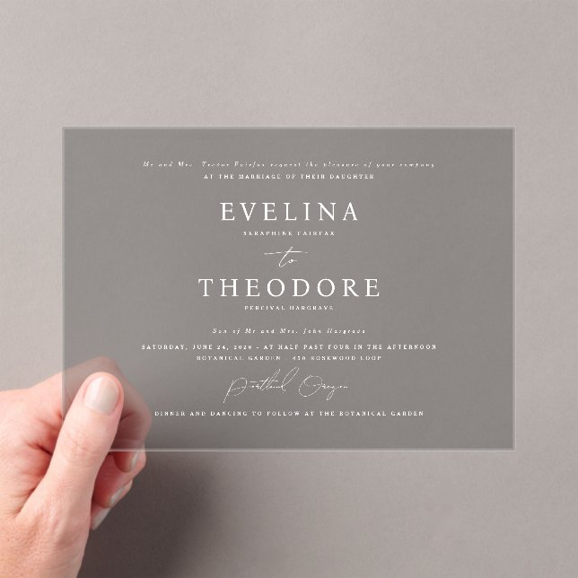 Parker Formal Landscape Wedding Invitation (Insitu (Handheld))