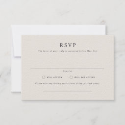 Parker Formal Landscape Wedding RSVP Card | Zazzle