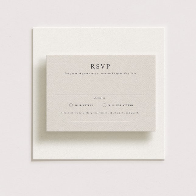 Parker Formal Landscape Wedding RSVP Card (Creator Uploaded)