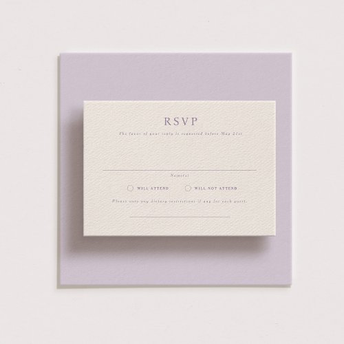 Parker Formal Landscape Wedding RSVP Card