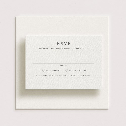 Parker Formal Landscape Wedding RSVP Card
