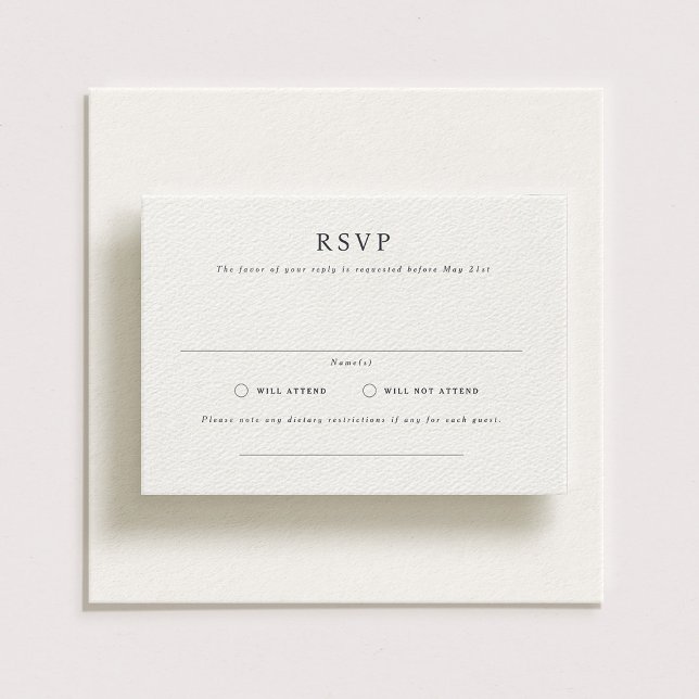 Parker Formal Landscape Wedding RSVP Card (Creator Uploaded)