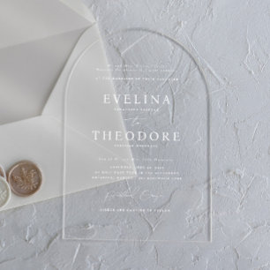 Parker Formal Portrait Acrylic Wedding Invitation