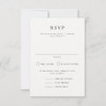 Parker Formal Portrait Wedding RSVP Card | Zazzle