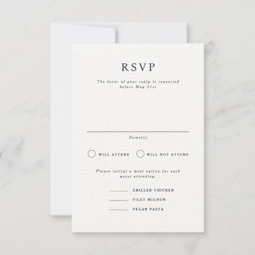 Parker Formal Portrait Wedding RSVP Card | Zazzle