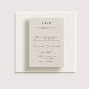 Parker Formal Portrait Wedding RSVP Card