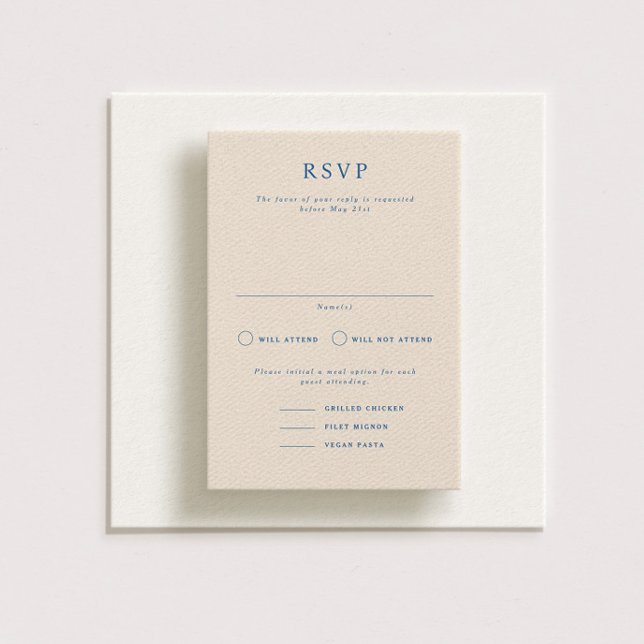 Parker Formal Portrait Wedding RSVP Card (Creator Uploaded)