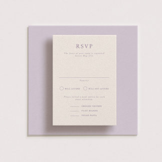 Parker Formal Portrait Wedding RSVP Card