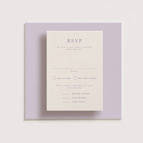 Parker Formal Portrait Wedding RSVP Card