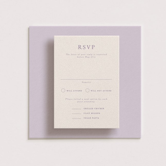 Parker Formal Portrait Wedding RSVP Card (Creator Uploaded)