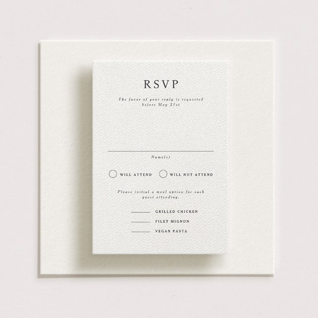 Parker Formal Portrait Wedding RSVP Card (Creator Uploaded)