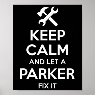 Parker Funny Surname Birthday Family Tree Reunion  Poster