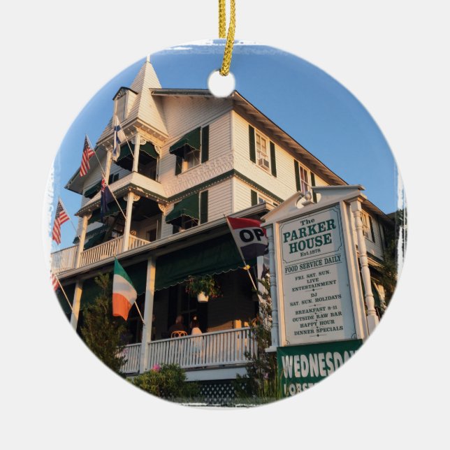 Parker House Sea Girt, NJ Ceramic Ornament (Front)