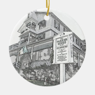 Parker House Sketch - Jersey Shore Ceramic Ornament