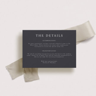 Parker Landscape Wedding Details Card