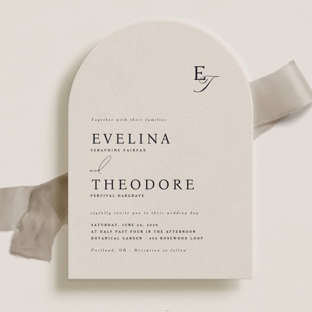 Parker Monogram Wedding Invitation (Creator Uploaded)