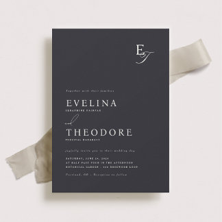Parker Monogram Wedding Invitation