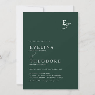 Parker Monogram Wedding Invitation