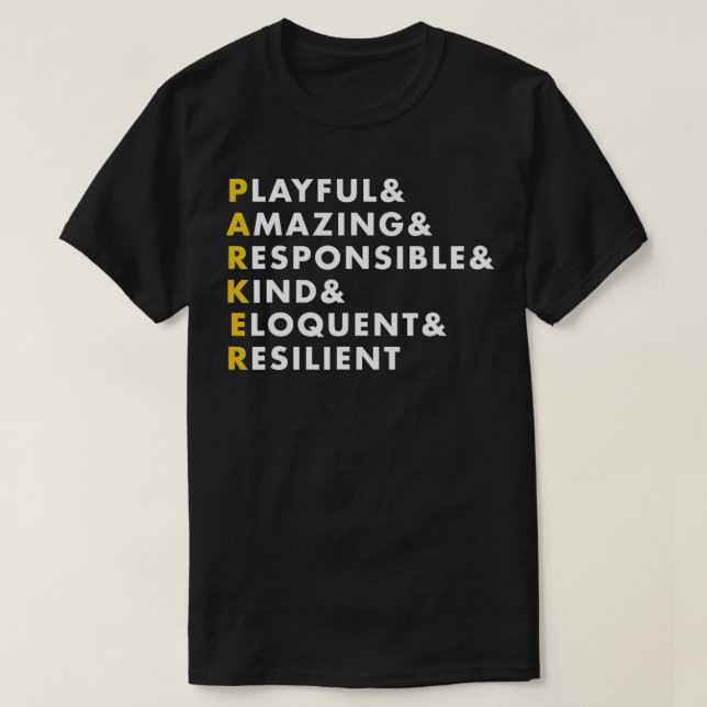 Parker  Personalized Name Gift  T-Shirt (Design Front)