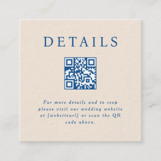 Parker QR Code Insert Card