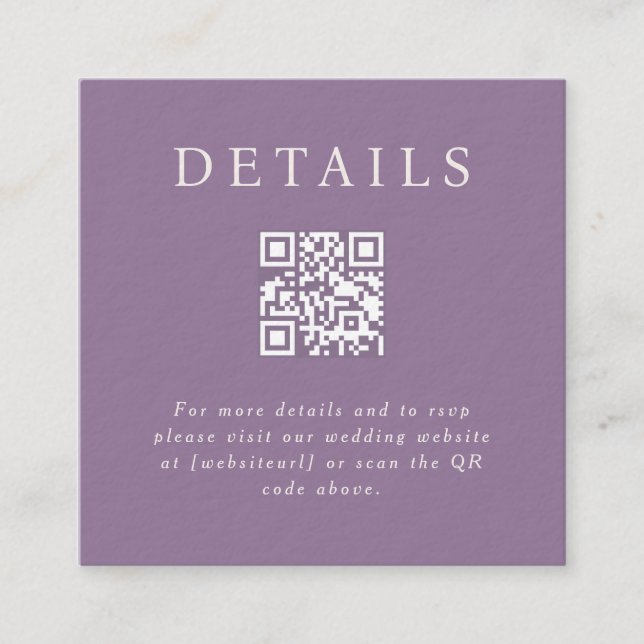 Parker QR Code Insert Card (Front)