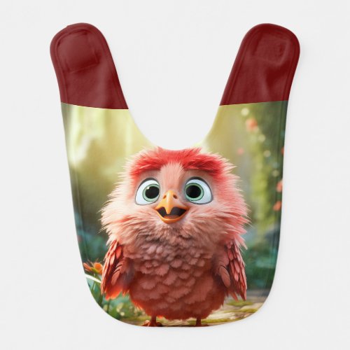 Parker _ The Red Cardinal Chick Baby Bib