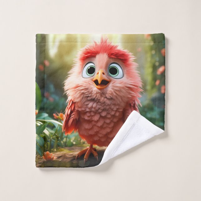 Parker - The Red Cardinal Chick Bath Towel Set (Wash Cloth)