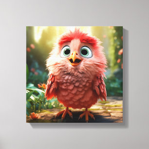 Parker - The Red Cardinal Chick Canvas Print