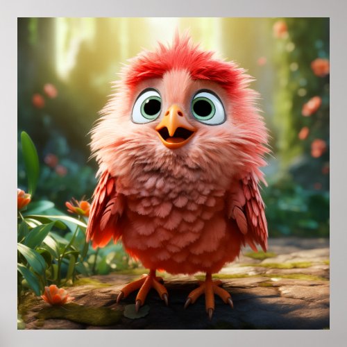Parker _ The Red Cardinal Chick Poster