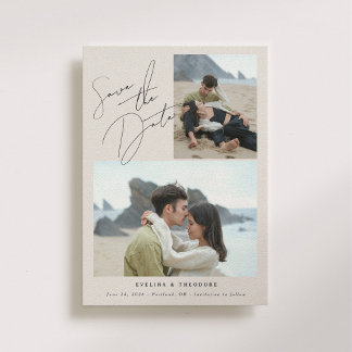Parker Two-Photo Modern Wedding Save the Date