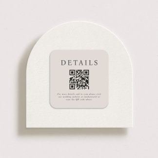 Parker Wedding QR Code Square Sticker