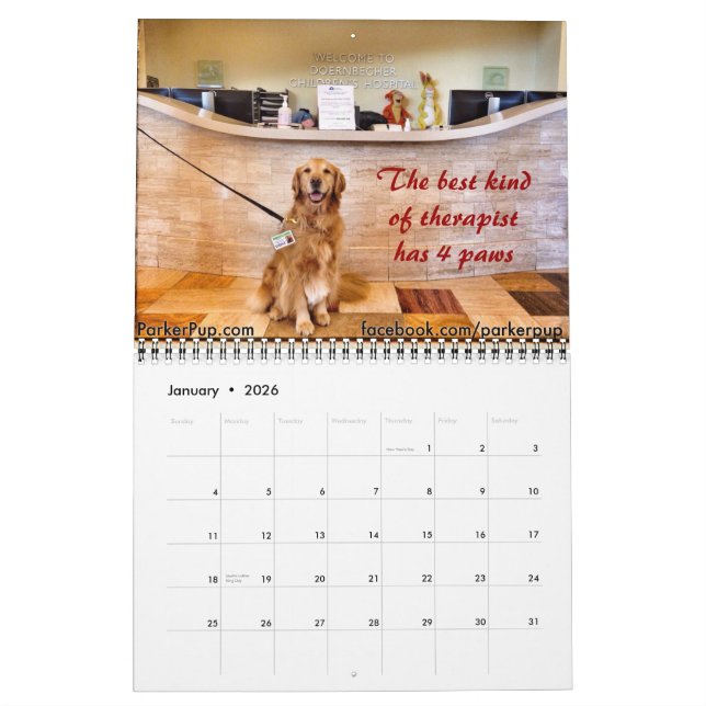 ParkerPup & Reser 2015 Calendar (Jan 2026)