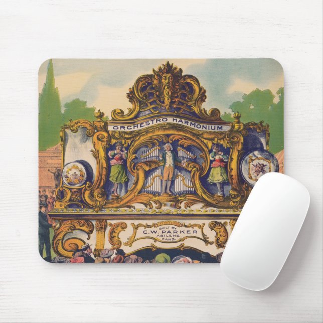 Parker's Band Organs, Famous For Beauty And Tone Mouse Pad (With Mouse)